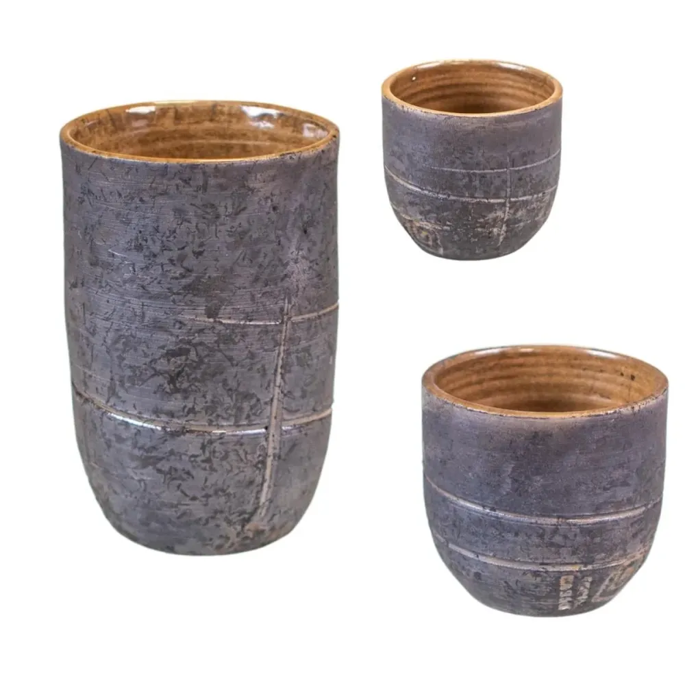 'Lønstrupkoppen' raku 6 cm honning Dorte Visby