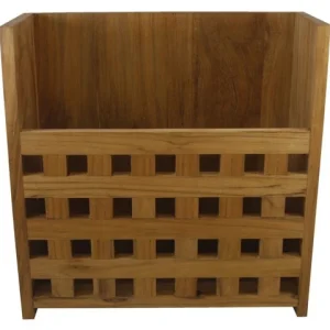 Eude, Block grid opbevaringsreol, teak, 26,5 x 28 x 11 cm (1 stk)