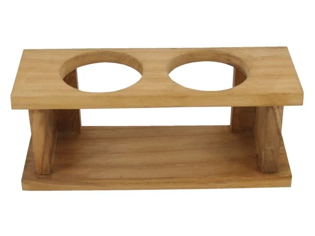 Eude, Glasholder duo Teak 21,5x7,5x9cm (1 stk)