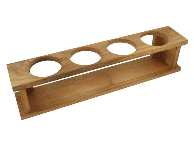 Eude, Glasholder Teak, 38,6 x 7,5 x 9 cm (1 stk)