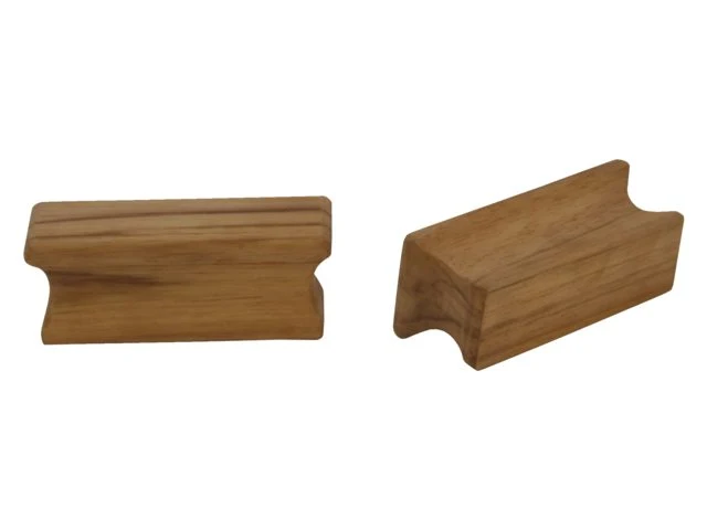 Eude, Greb til dør eller skuffe, Teak 7x2,8x2,8 cm (par)
