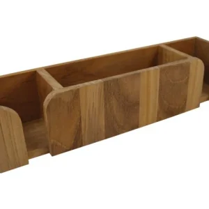 Eude, Krus-/Kopholder med Opbevaringsstativ Teak, 40x10x9 cm