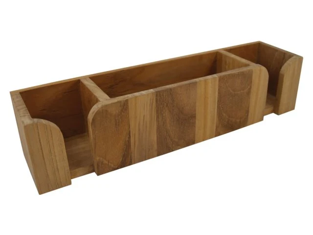 Eude, Krus-/Kopholder med Opbevaringsstativ Teak, 40x10x9 cm