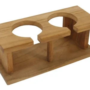 Eude, Vinglasholder duo Teak 21,5x9x9,5 cm