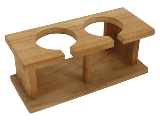 Eude, Vinglasholder duo Teak 21,5x9x9,5 cm