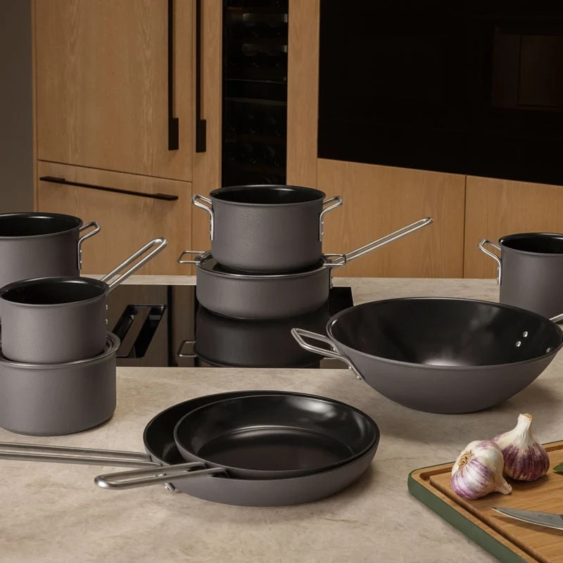 Eva Trio - Grey Line Gryde 2,5 liter - Rustfrit stål - Slip-Let® belægning