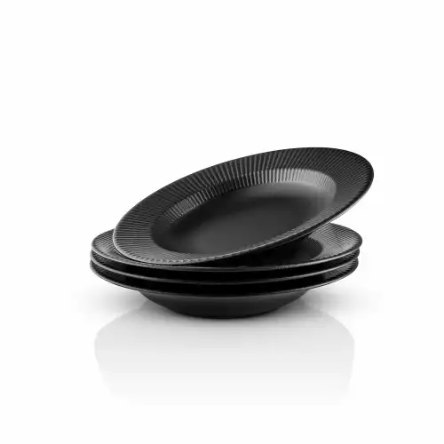 Eva Trio - Legio Nova Dyb tallerken 22cm Black 4 stk.