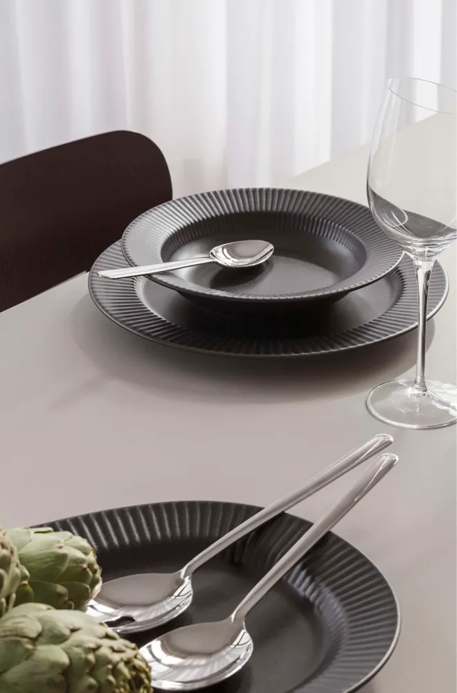 Eva Trio - Legio Nova Dyb tallerken 22cm Black 4 stk.