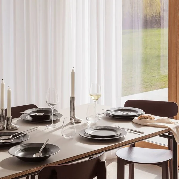 Eva Trio - Legio Nova Middagstallerken 25cm Black 4 stk.