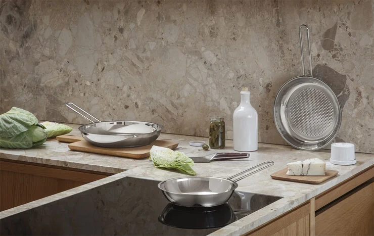 Eva Trio - Stegepande 20 cm Rustfrit stål uden belægning - Honeycomb
