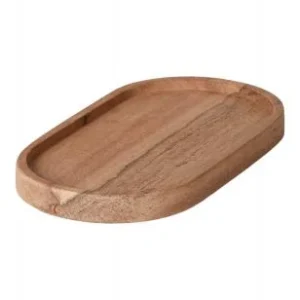 Fad med kant oval 21x11 cm akacie naturel