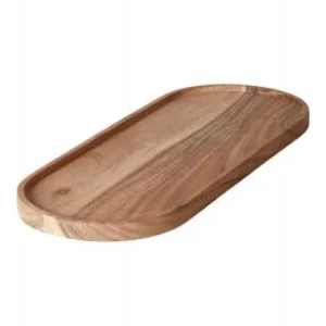 Fad med kant oval 38x15 cm akacie naturel
