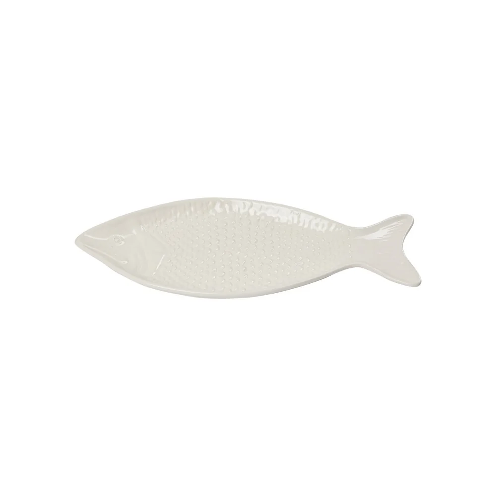 Fiske fad, hvid - 40x17 cm.