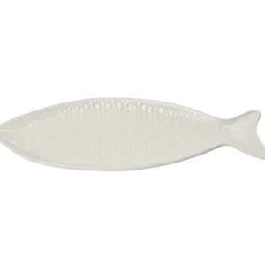 Fiske fad, hvid - 50x20 cm.
