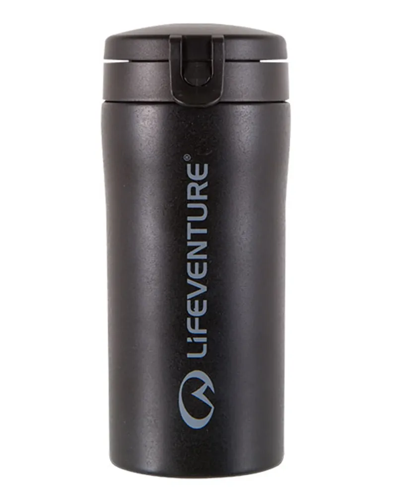 Flip-Top Thermal Mug, Matt Black - Life Venture
