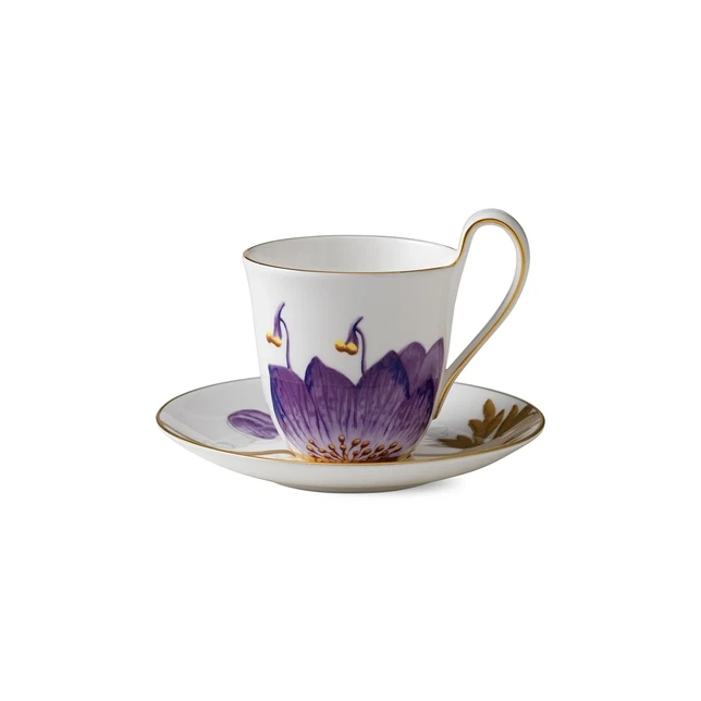 Flora højhankskop m/ underkop, Stedmoderblomst - 27 cl.