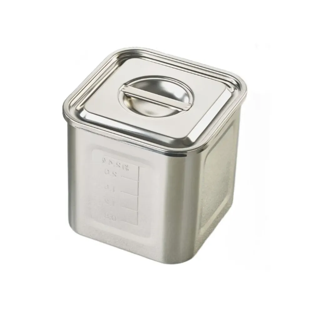 Gastro bakke - Firkantet beholder med låg 80x80x80 mm