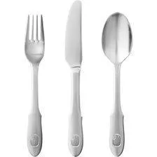 Georg Jensen - Elephant - Børnebestik - 3 dele - 1 kuvert - Rustfrit stål - Blank