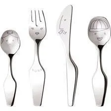 Georg Jensen - Twist Family - Børnebestik - 4 dele - Blankpoleret rustfrit stål