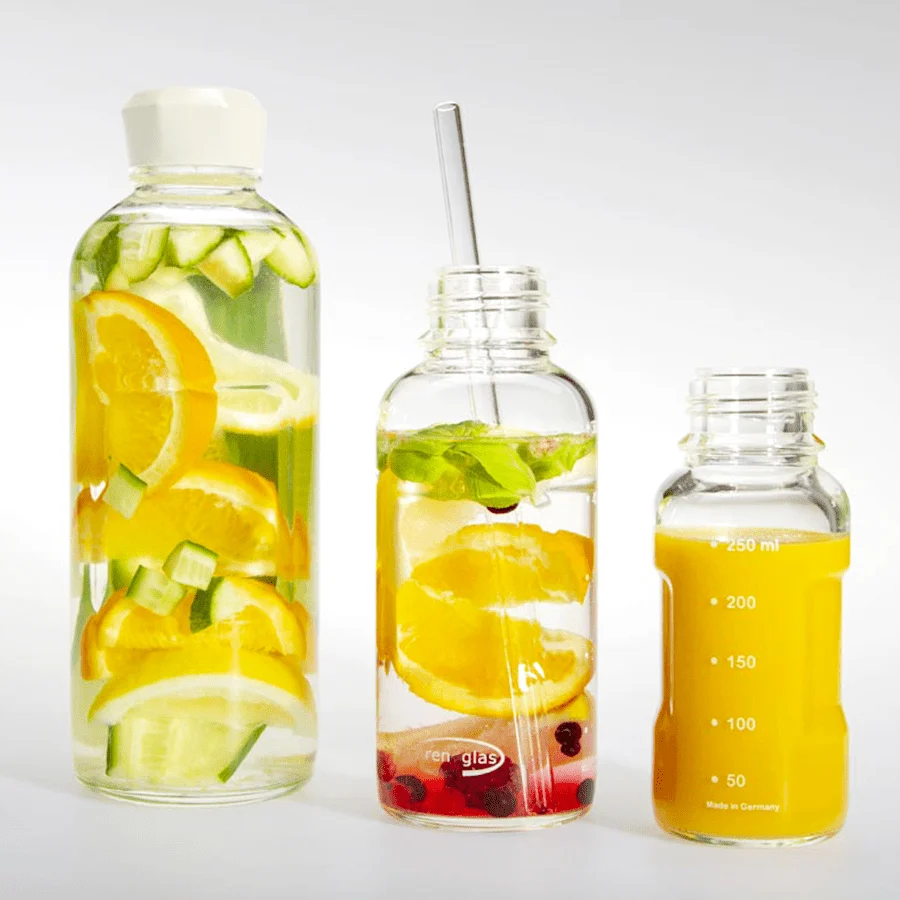 GLAS MÅL DRIKKEFLASKE 250ML