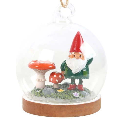 Gnome Sweet Gnome Glass Dome Decoration