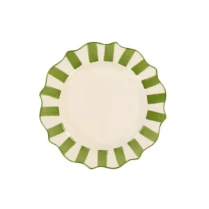 Green Scalloped frokosttallerken, Grøn - Ø22 cm