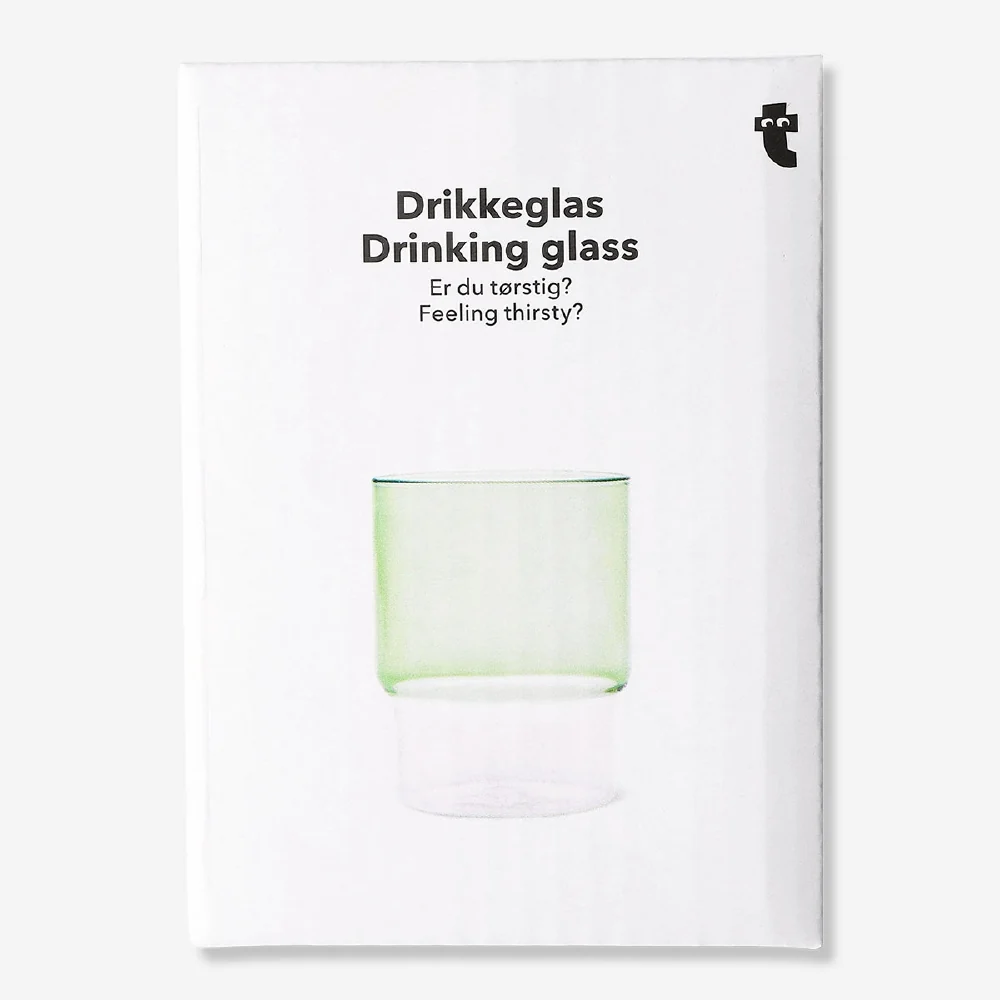 Grønt og pink drikkeglas - 400 ml