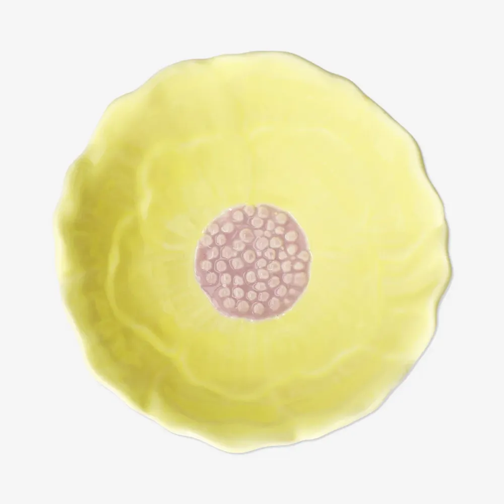 Gul blomsterskål - 11 cm