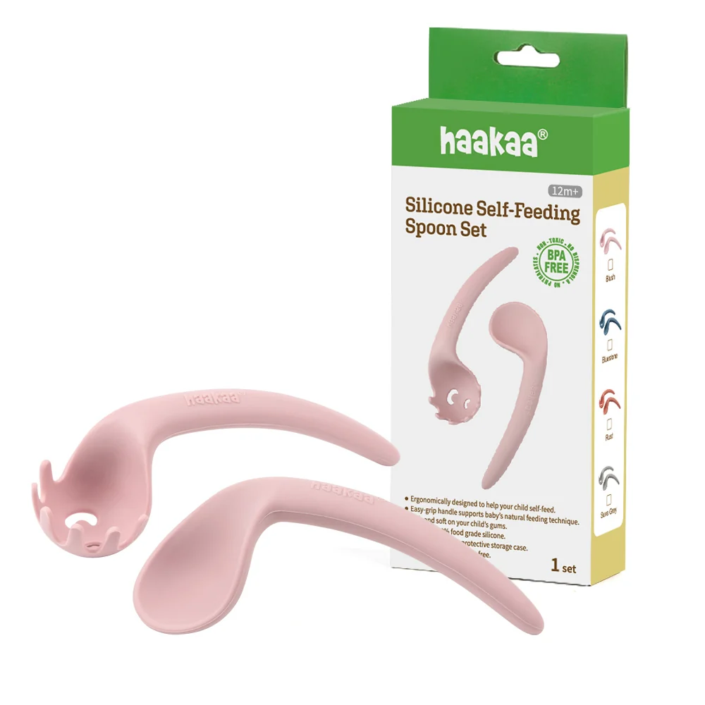 haakaa Silikone Ske sæt - Blush