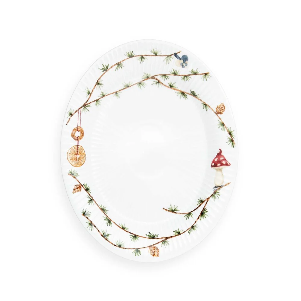 Hammershøi Christmas Ovalt fad - L28,5 cm.