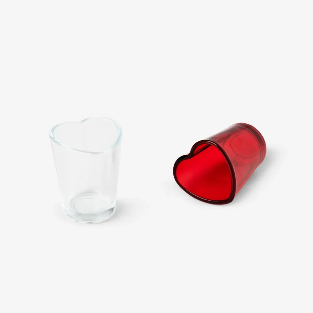 Hjerte shotglas - 2 stk.