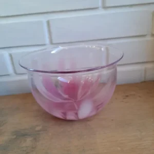 Holmegaard. Afrikas rose. Skål med rosa blade 16,5 cm.
