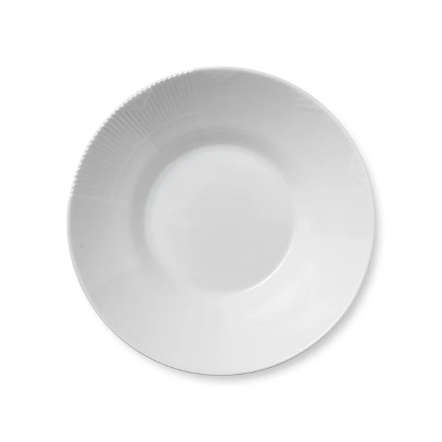 Hvid Elements dyb tallerken - 25 cm.