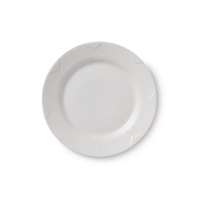 Hvid Elements tallerken - 19 cm.