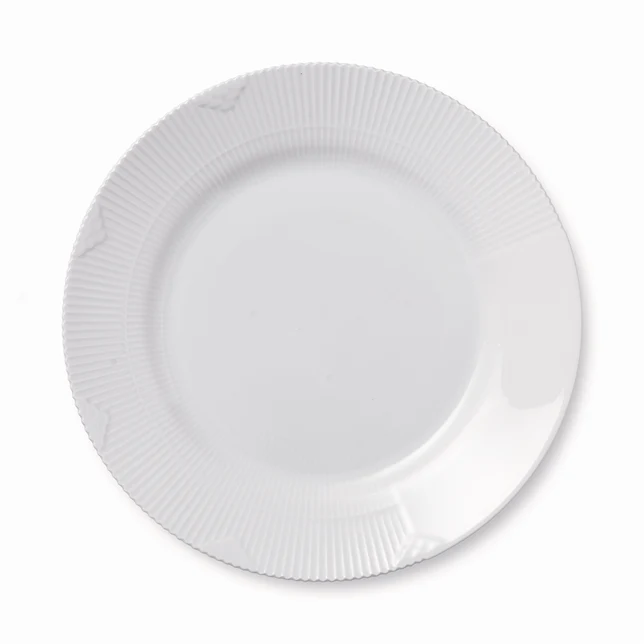 Hvid Elements tallerken - 28 cm.