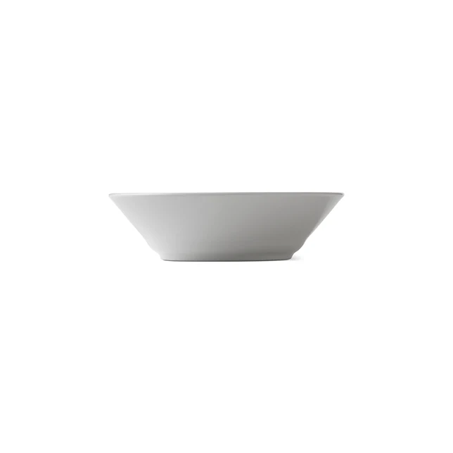 Hvid Riflet tallerken, dyb - 17 cm.