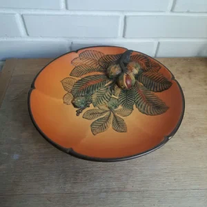 Ipsens enke keramik. Fad med kastanje gren 29 cm #131
