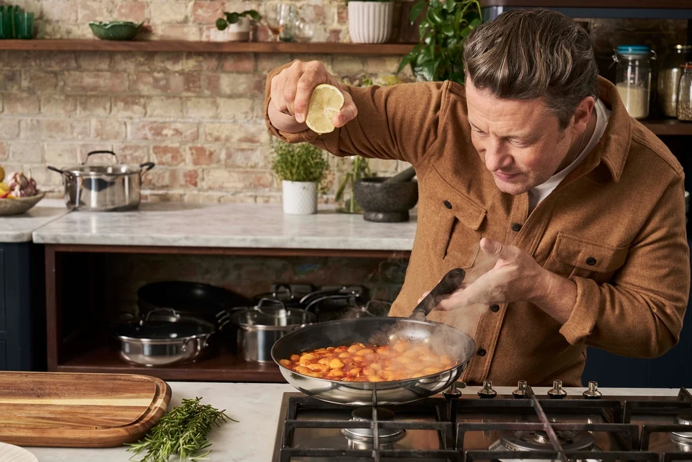 Jamie Oliver Quick & Easy Stainless steel keramisk stegepande 24 cm