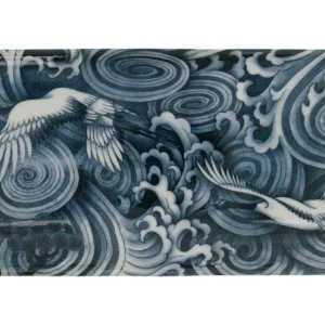 Japonism Crane middagstallerken - 14x28,5 cm.