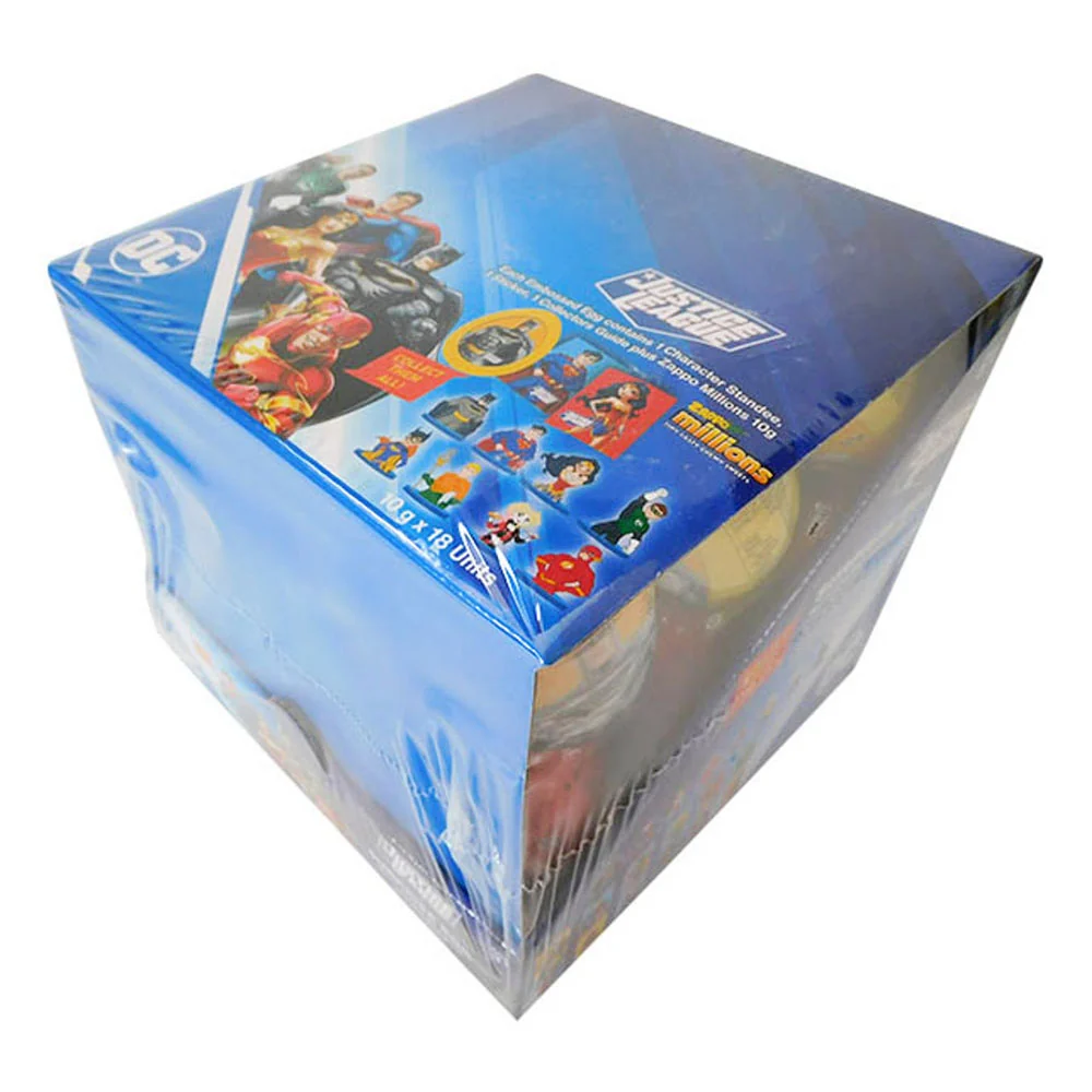 Justice League plastikpræget æg med millioner (18x10g)