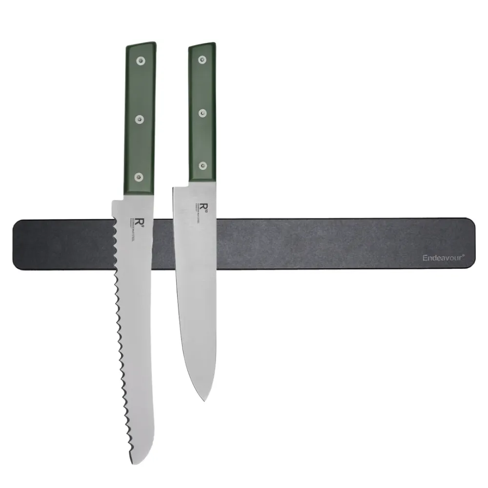 Knivmagnet, sort - 40 cm.
