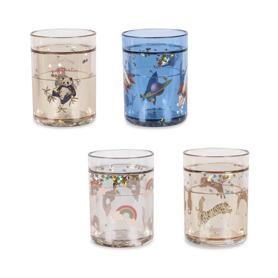 Konges Sløjd 4-pak glitter kop, multi