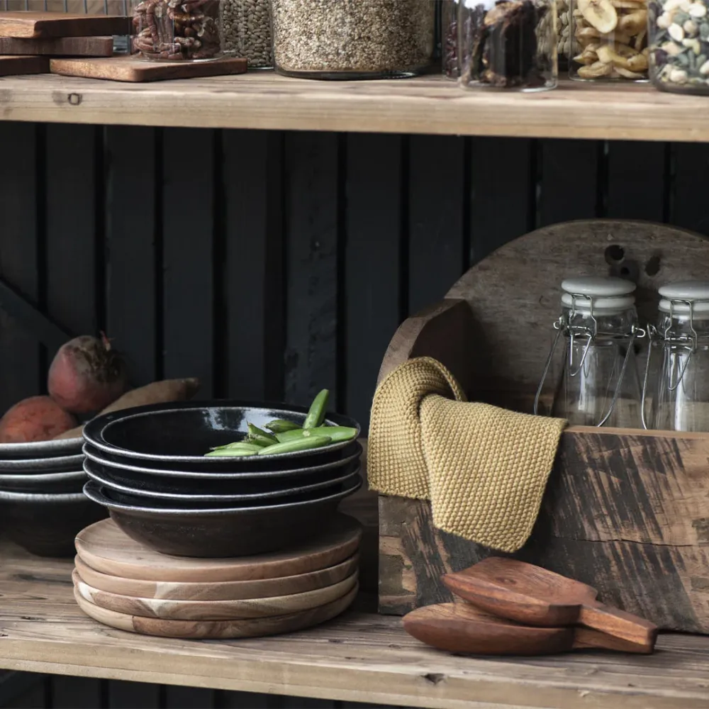 Ib Laursen - 6-Pak Dyb Tallerken Antique Black Dunes