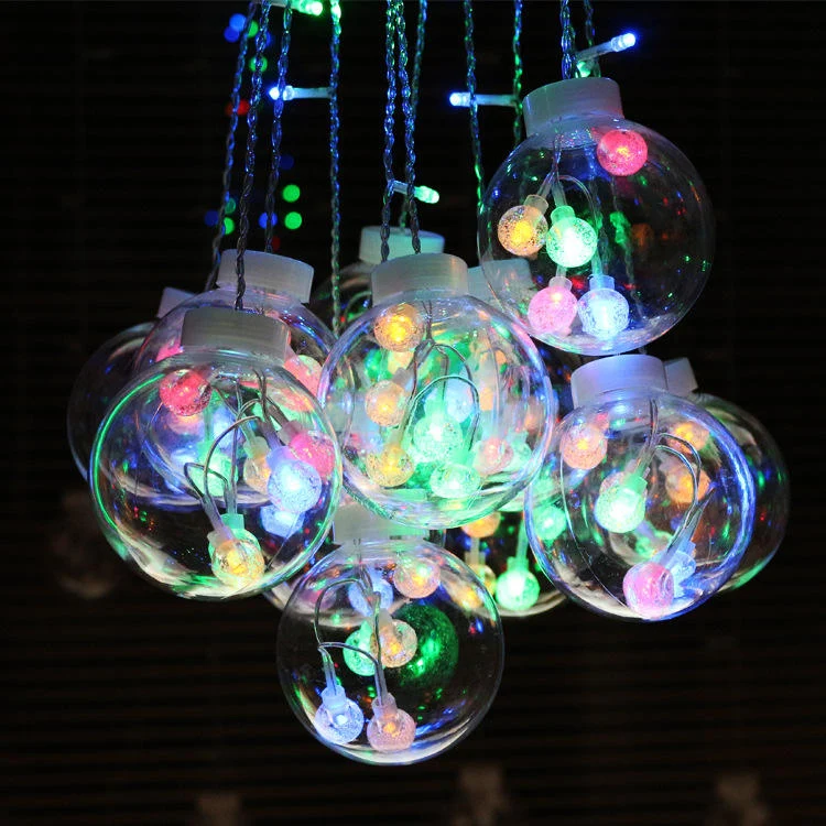 LED Globe String Lights | Glass Ball Curtain Warm Glow Warm