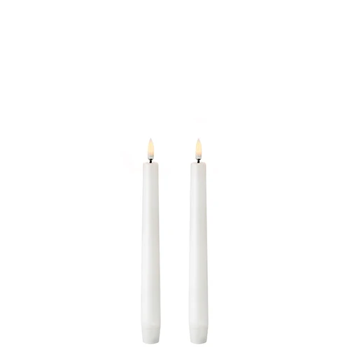 LED Kronelys, Nordic White, Smooth, 2-pack, 2,3x20