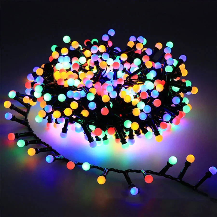 LED String Lights | Waterproof Multicolor Globe Bulbs 5m