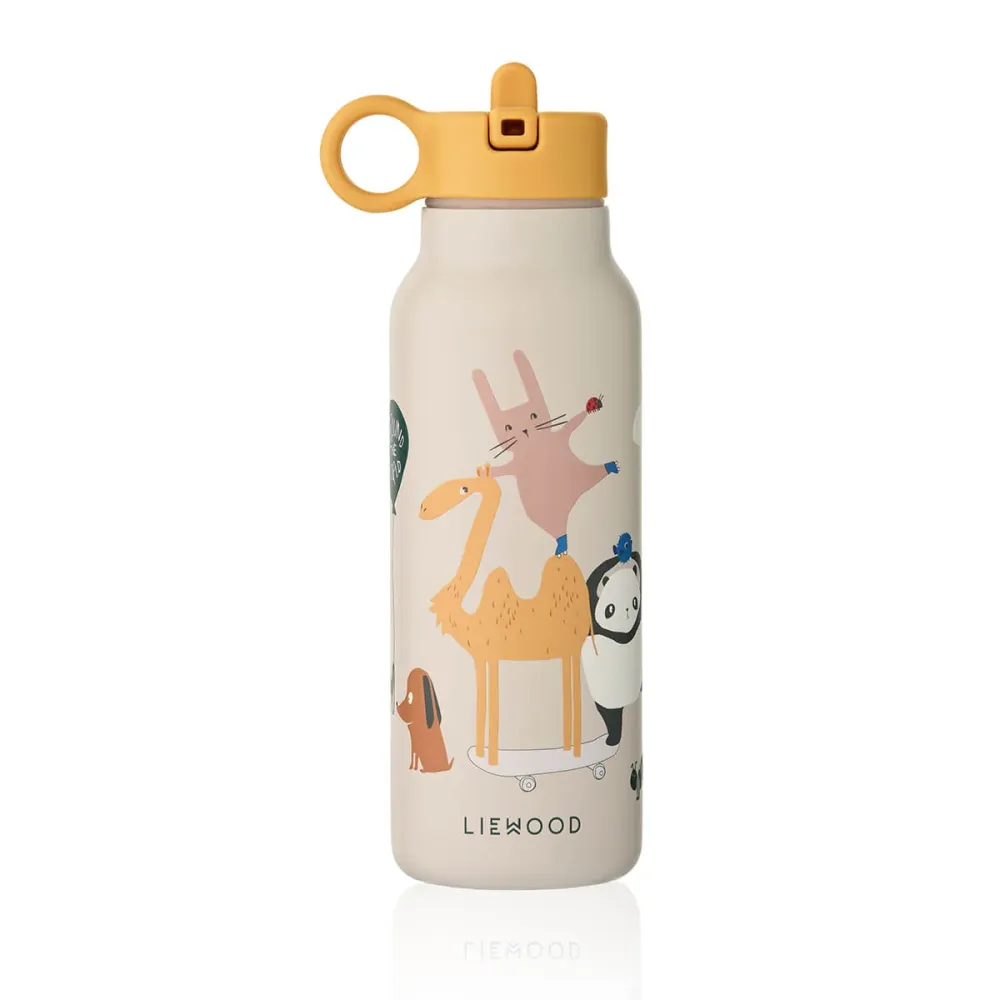 Liewood Falk Vandflaske 350 ml, Around World/Sandy