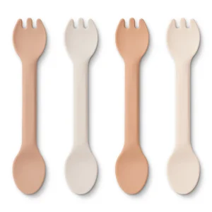 Liewood Jan 2-i-1 Bestik, 4-pack - Rose Multi-mix