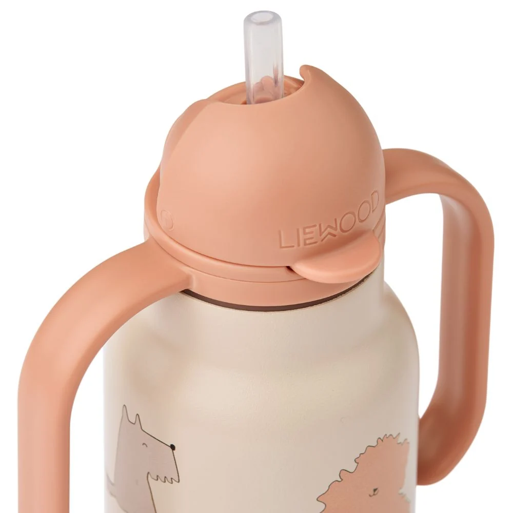 Liewood Kimmie 250 ml Katte og hunde Sandy termoflaske til babyer