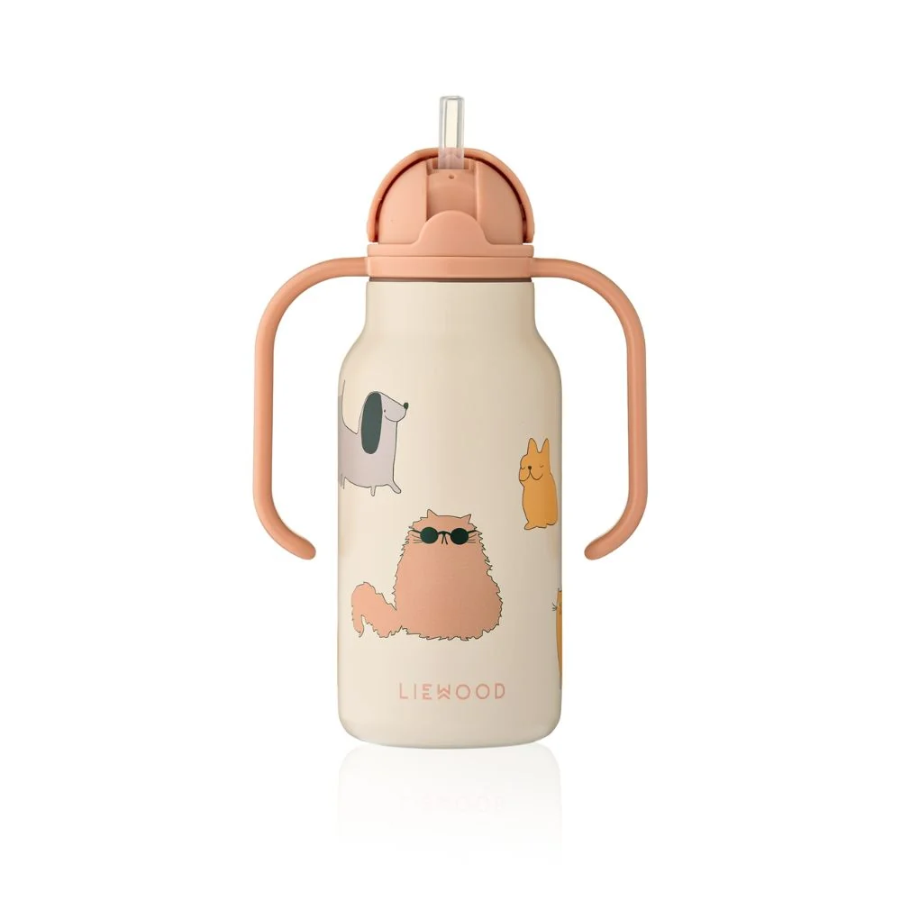Liewood Kimmie 250 ml Katte og hunde Sandy termoflaske til babyer
